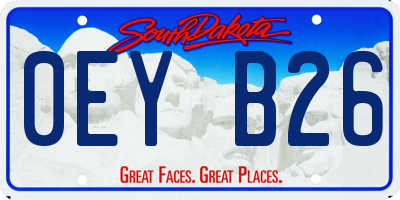 SD license plate 0EYB26