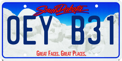 SD license plate 0EYB31