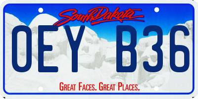 SD license plate 0EYB36