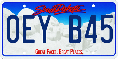 SD license plate 0EYB45