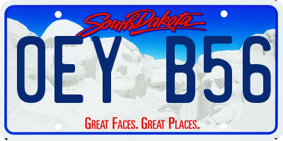 SD license plate 0EYB56