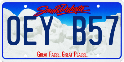 SD license plate 0EYB57