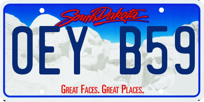 SD license plate 0EYB59