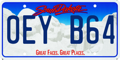 SD license plate 0EYB64