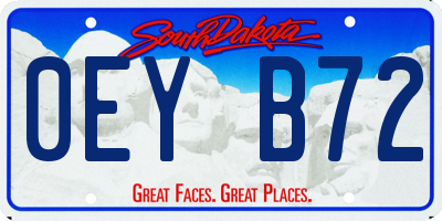 SD license plate 0EYB72