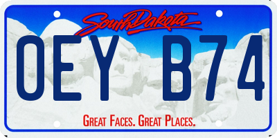 SD license plate 0EYB74