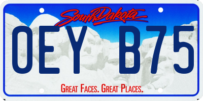 SD license plate 0EYB75