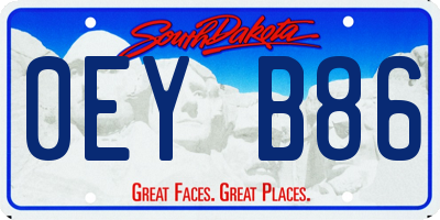 SD license plate 0EYB86