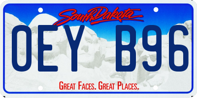 SD license plate 0EYB96