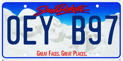 SD license plate 0EYB97
