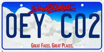 SD license plate 0EYC02