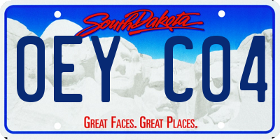 SD license plate 0EYC04