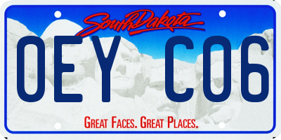 SD license plate 0EYC06