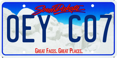 SD license plate 0EYC07