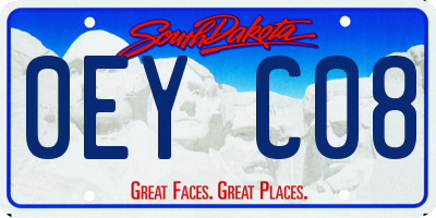 SD license plate 0EYC08