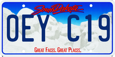 SD license plate 0EYC19