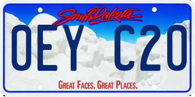 SD license plate 0EYC20