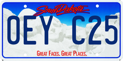 SD license plate 0EYC25