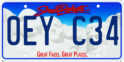 SD license plate 0EYC34