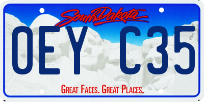 SD license plate 0EYC35