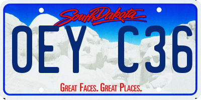 SD license plate 0EYC36