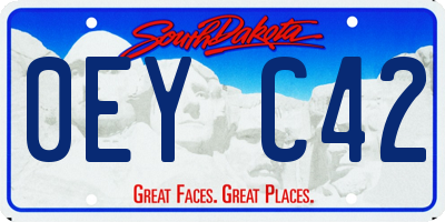 SD license plate 0EYC42