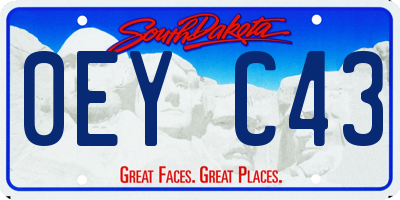 SD license plate 0EYC43