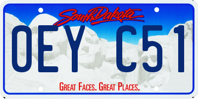 SD license plate 0EYC51