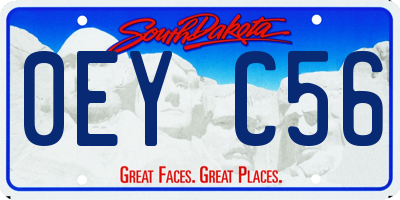 SD license plate 0EYC56