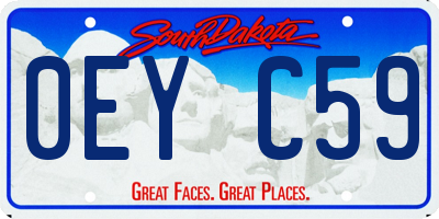 SD license plate 0EYC59