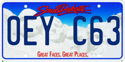 SD license plate 0EYC63