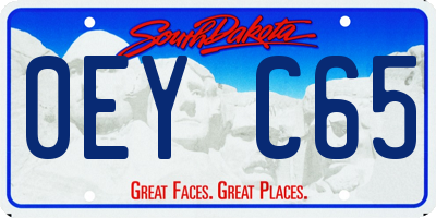 SD license plate 0EYC65