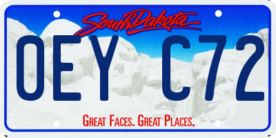 SD license plate 0EYC72