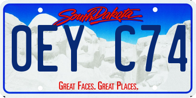 SD license plate 0EYC74