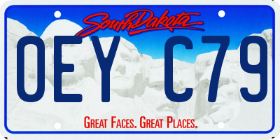 SD license plate 0EYC79