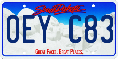 SD license plate 0EYC83