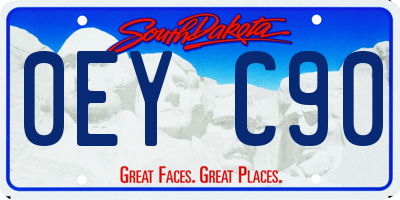 SD license plate 0EYC90