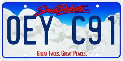 SD license plate 0EYC91