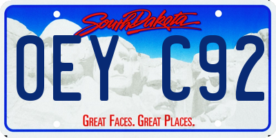 SD license plate 0EYC92