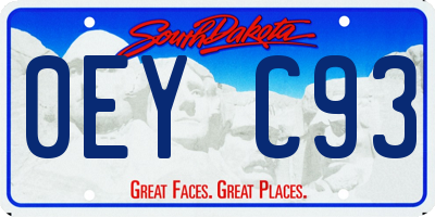 SD license plate 0EYC93