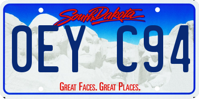 SD license plate 0EYC94