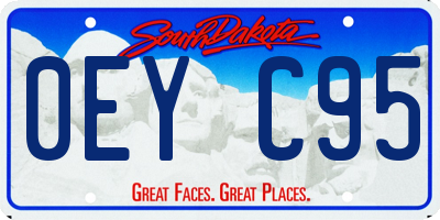SD license plate 0EYC95