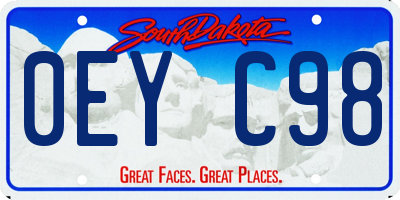 SD license plate 0EYC98