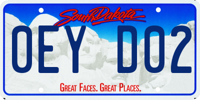 SD license plate 0EYD02