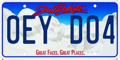 SD license plate 0EYD04
