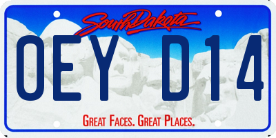 SD license plate 0EYD14