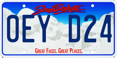 SD license plate 0EYD24