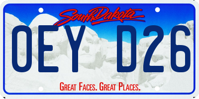 SD license plate 0EYD26