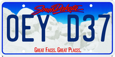 SD license plate 0EYD37