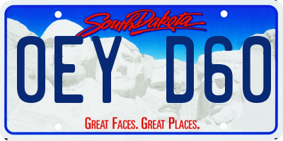 SD license plate 0EYD60